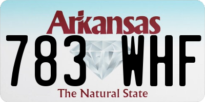AR license plate 783WHF