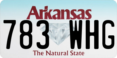 AR license plate 783WHG