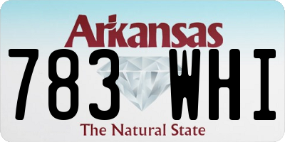 AR license plate 783WHI
