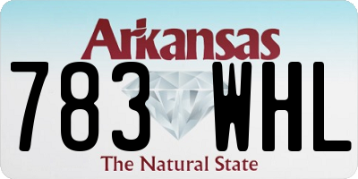 AR license plate 783WHL