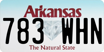 AR license plate 783WHN