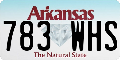 AR license plate 783WHS