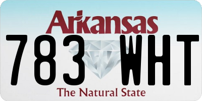 AR license plate 783WHT