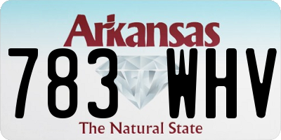 AR license plate 783WHV