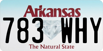 AR license plate 783WHY