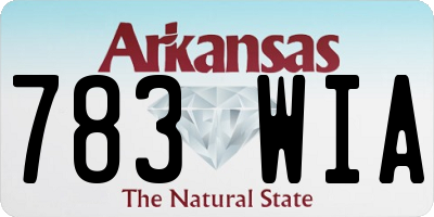 AR license plate 783WIA