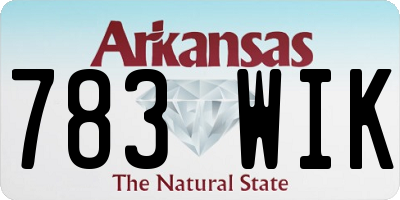 AR license plate 783WIK