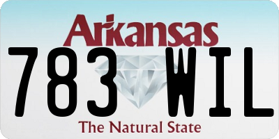 AR license plate 783WIL