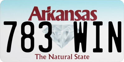 AR license plate 783WIN