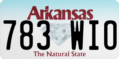 AR license plate 783WIO