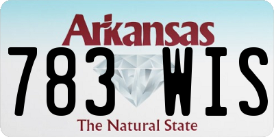 AR license plate 783WIS