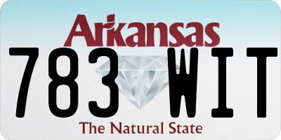 AR license plate 783WIT