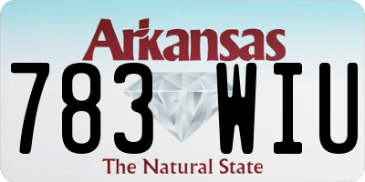 AR license plate 783WIU