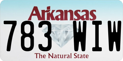 AR license plate 783WIW