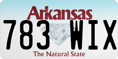 AR license plate 783WIX