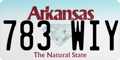 AR license plate 783WIY