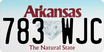 AR license plate 783WJC