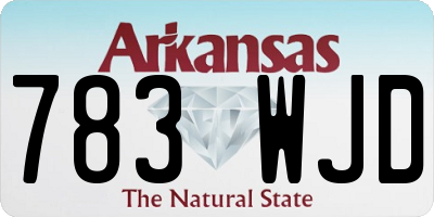 AR license plate 783WJD