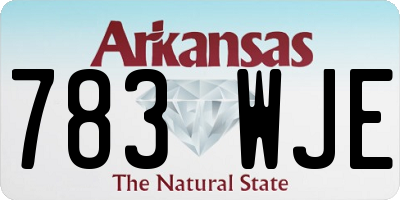 AR license plate 783WJE