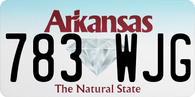 AR license plate 783WJG