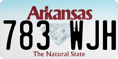 AR license plate 783WJH
