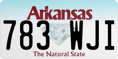AR license plate 783WJI