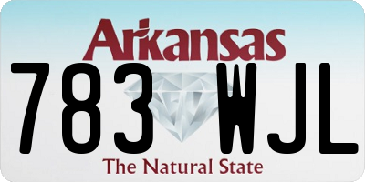 AR license plate 783WJL
