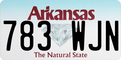 AR license plate 783WJN