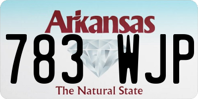 AR license plate 783WJP