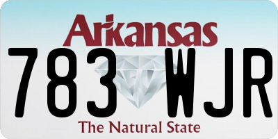 AR license plate 783WJR