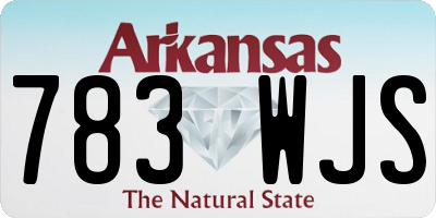 AR license plate 783WJS