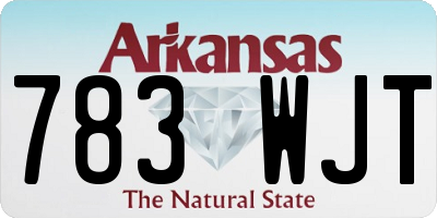 AR license plate 783WJT