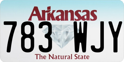 AR license plate 783WJY