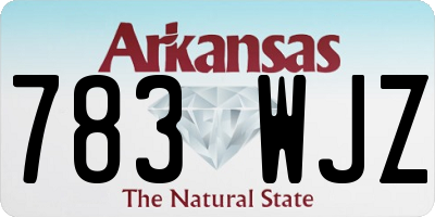 AR license plate 783WJZ