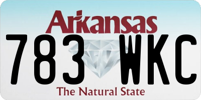 AR license plate 783WKC