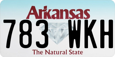 AR license plate 783WKH