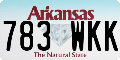 AR license plate 783WKK
