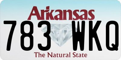 AR license plate 783WKQ