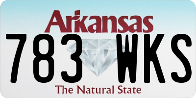 AR license plate 783WKS