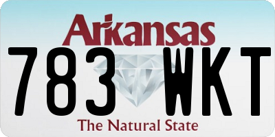 AR license plate 783WKT