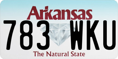AR license plate 783WKU