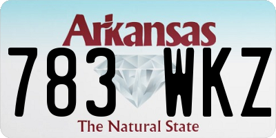 AR license plate 783WKZ
