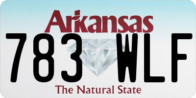 AR license plate 783WLF