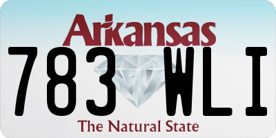 AR license plate 783WLI
