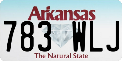 AR license plate 783WLJ