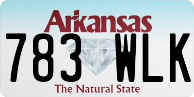 AR license plate 783WLK