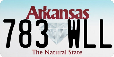 AR license plate 783WLL