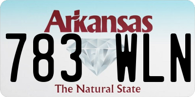 AR license plate 783WLN