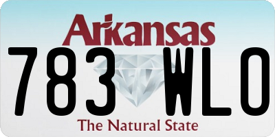 AR license plate 783WLO
