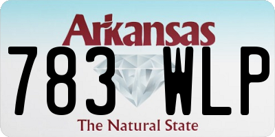 AR license plate 783WLP